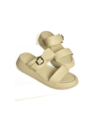 Fox Shoes U555050403 Bej Hakiki Deri Kalın Tabanlı Kadın Terlik Bej-hakiki Deri Çok Renkli Fox Shoes U555050403 Bej Hakiki Deri Kalın Tabanlı Kadın Terlik Bej-hakiki Deri Çok Renkli