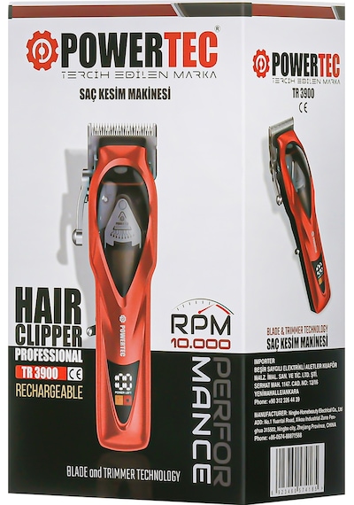 Powertec TR-3900 Saç Sakal Kesim Makinesi 10.000 RPM