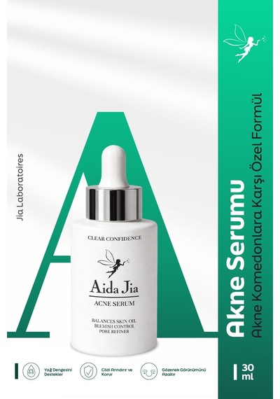 Aida Jia Salisilik Asit ve Glikolik Asit İçerikli Akne Komedon Siyah Nokta Karşıtı Serum 30 ML