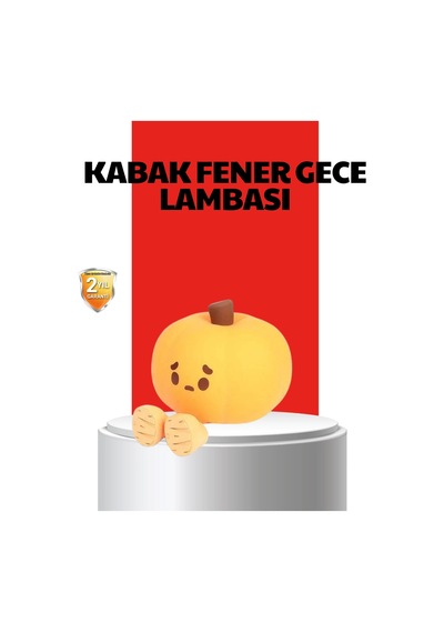 Pumpkin Led Night Light Dokunmatik Şarjlı Silikon Gece Lambası