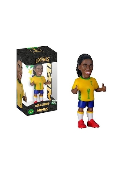 Mınıx - Football Legends - Dünya Efsaneleri Şampiyonası 120 - Brezilya - Ronaldinho - Koleksiyon Figürü 12 Cm