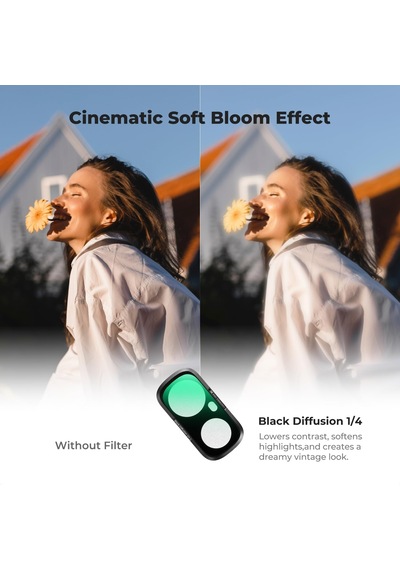 K&f Concept Insta360 Luna Ultra İle Uyumlu Siyah Difüzyon 1/4 Filtre
