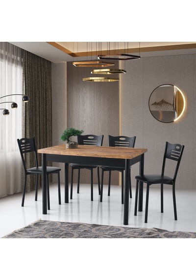 Smart Masa, Smart Sandalye, Atlantik Çam, 110x70 Açık Ceviz