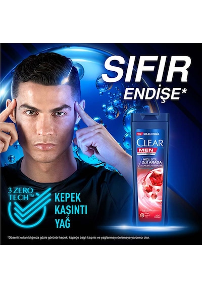 Men Hızlı Stil 2si1 Arada Kepeğe Karşı Etkili Şampuan 350 Ml