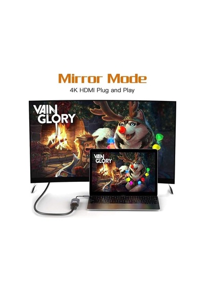 Type C To Hdmı Tüm Type C Cep Telefonları Ve Cihazlarla Uyumlu Full Hd Hdmi Kablosu 4k Ultra Hd Hdmı Kablo Tak Çalıştır 2 Metre Type C To Hdmi Hb-06