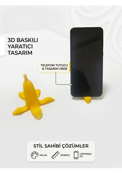 Muz Soyma Tasarımlı Telefon Tutucu Diğer