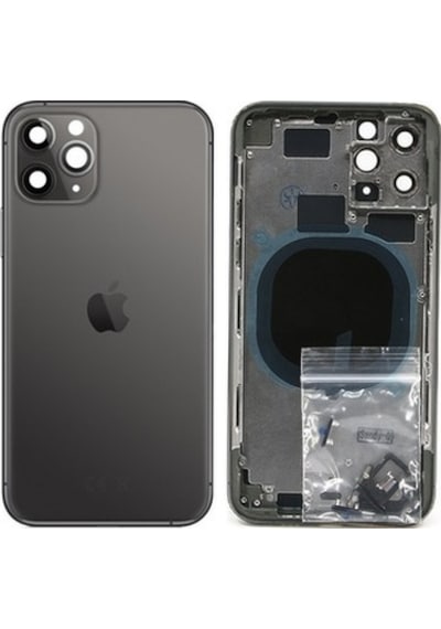 Apple Uyumlu iPhone 11 Pro Max İçin Boş Kasa Siyah
