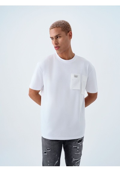 LOFT Loose Fit Erkek Tshirt K.kol Lf2040393 Q1.v1 Beyaz