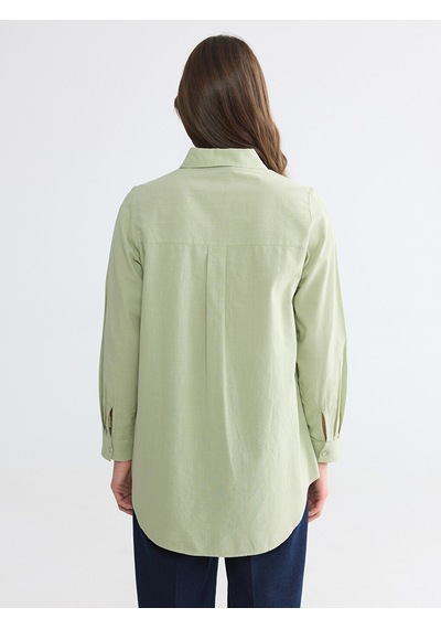 Lcw Everyday Yeşil Regular Fit Kadın Gömlek Tunik
