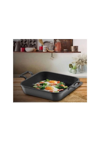 Eda Asya Döküm Granit Kapaksız 24 Cm Kare Sahan Zk-975 Diğer