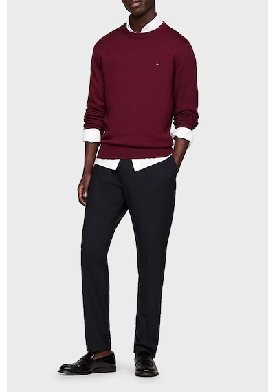 Tommy Hilfiger Pamuk Ve Kaşmir Karışımlı Regular Fit Bisiklet Yaka Kazak Erkek Kazak Mw0mw28046 Vlp Bordo