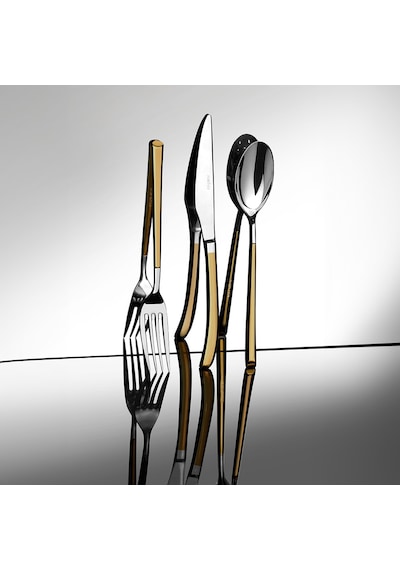 Elegance Altın Saten 6 Kişilik 36 Parça Çatal Kaşık Bıçak Takımı