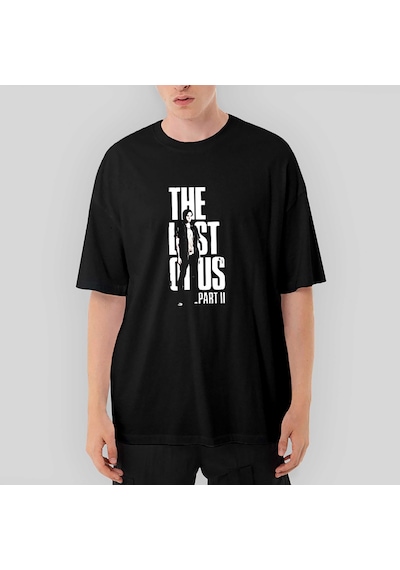 The last of Us Ellie Gamers Oversize Siyah Tişört Siyah