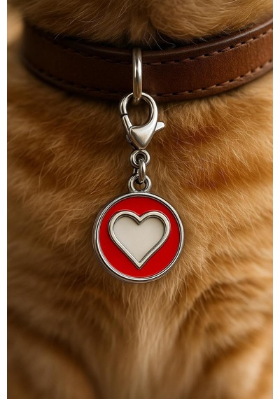 Kedi Köpek İsimlik Metal Pet Kimlik Rozeti İsim Telefon Yazılabilir Dayanıklı Suya Dayanıklı Tasmaya Uygun Evcil Hayvan Künyesi Kırmızı Kalp Diğer