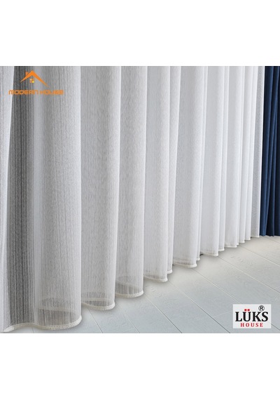 Lüks Ince Çizgili Tül Perde Yüksek Kalite- Modern House -
