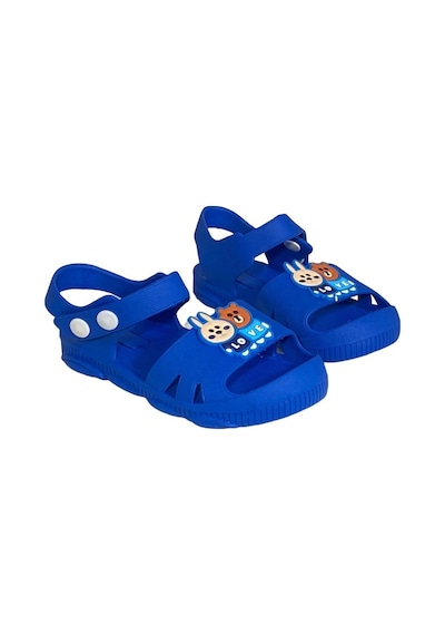 Dy-5001 Kaymaz Figürlü Çocuk Sandalet Terlik Park Bahçe Terlik Mavi