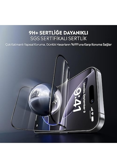 Apple Apple iPhone Uyumlu Uyumlu 11 İçin Tasarlanmış Uçtan Kenara Kapsama Tam Koruma Dayanıklı Temperli Cam