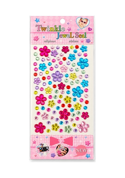 Taş & Çiçek Rhinestone Sticker Yapışkanlı Saç, Yüz, Tırnak, Vücut Ve Süs Taşı Çok Renkli