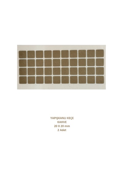 Zemin Koruyucu, 20x20 mm Keçe, Kahve (2 Adet)