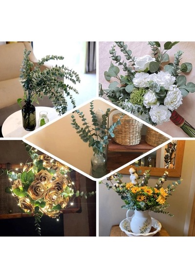 Yapay Çiçek Yeşil Okaliptus 3dallı Uzun Dal 76cm Eucalyptus Diğer