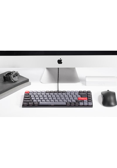 Kechron S1-A1 QMK Custom Gateron Low Profile Red Switch White Backlight Mekanik Klavye