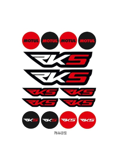Sponsor Rks Motul Tasarımlı Ekipman Kask Motorsiklet Sticker Seti 01