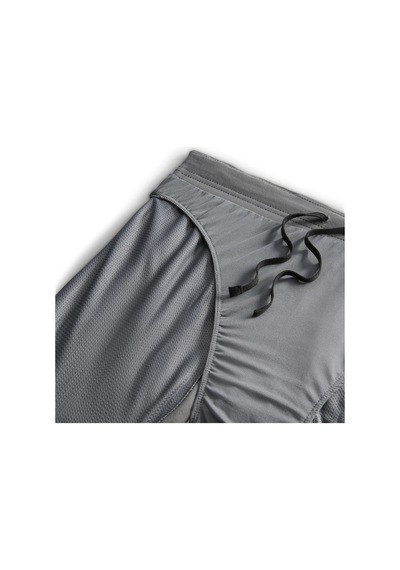 Nike Challenger Grid Mens Running Shorts Slip Astarlı Erkek Koşu Antreman Şortu Gri