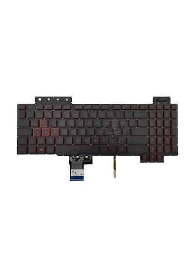 Asus Fx504g, Fx504gd Notebook Klavyesi - Siyah - Tr - Işıklı - Ver.1 - Non-rgb - Kırmızı Tuş