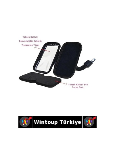 Dayanıklı 360 Derece Döner Su Geçirmez Şeffaf Görüş Engellemez Motosiklet Gidonu Telefon Tutucu