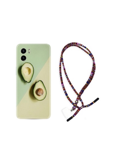 Vivo Y15S Kılıf Rasta Boyun Askılı Dog In The Dress 1364