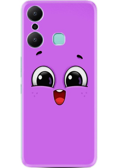Infinix Hot 20 Play Kılıf Silikon Desen Özel Seri Purple Sweety 1717