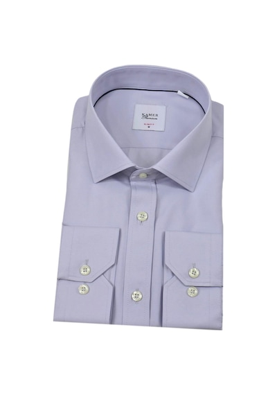 Erkek Slim Fitt Uzun Kol Kulplu Gömlek 2396 Bgl-st04379 Açık - Gri