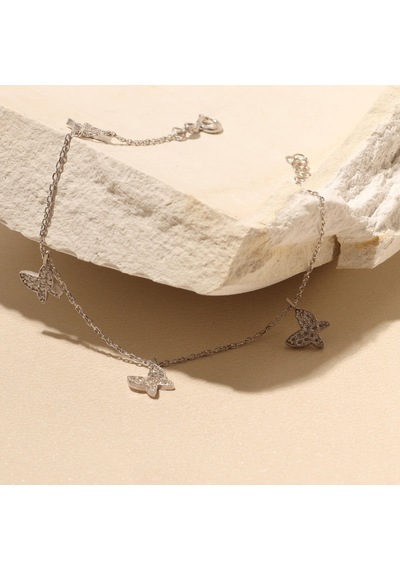 Kelebek Zincir Bileklik 719131 Silver Gümüş