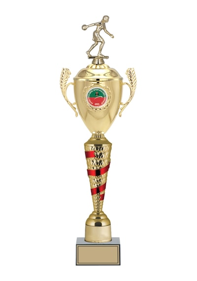 Odak Kupa - Figürlü Kupalar - Bowling Kadın Figürlü Kupalar Fg-084 B - 62 Cm Altın - Beyaz