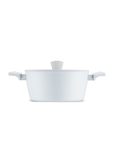 Jumbo Swiss Crystal Light Grey Derin Tencere 24 Cm Gri