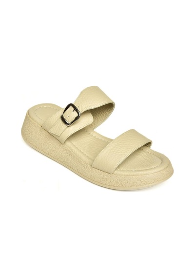 Fox Shoes U555050403 Bej Hakiki Deri Kalın Tabanlı Kadın Terlik Bej-hakiki Deri Çok Renkli Fox Shoes U555050403 Bej Hakiki Deri Kalın Tabanlı Kadın Terlik Bej-hakiki Deri Çok Renkli