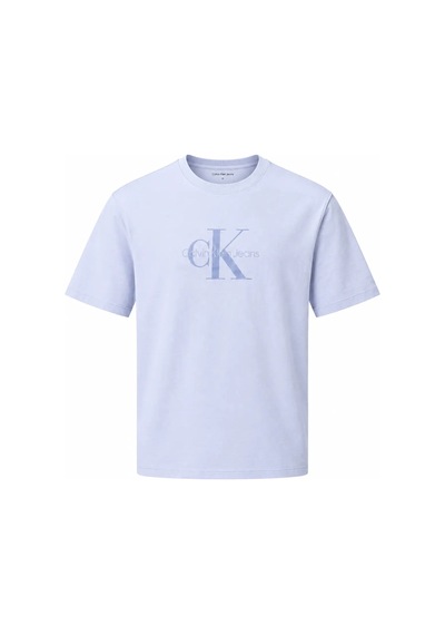 Calvin Klein Ss Hero Monologo Tee, Tkf Mavi Erkek T-shirt