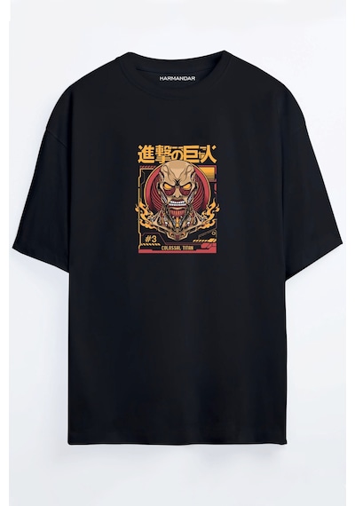 Attack On Titan - Titan Türleri Baskılı Oversize T-shirt Colossaltitan Attack On Titan - Titan Türleri Baskılı Oversize T-shirt Colossaltitan