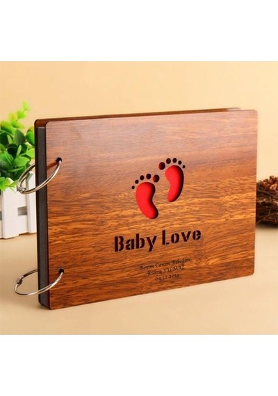 Isme Özel Baby Love Temalı Ahşap Kendin Yap Fotoğraf Albümü !!