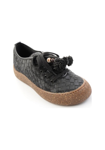 Bambi Siyah Baskı Detaylı Kadın Sneaker K01646000410