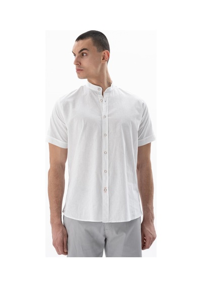 AR-MA Arma Erkek Kısa Kollu Regular Fit Keten Gömlek Y25485116601 001