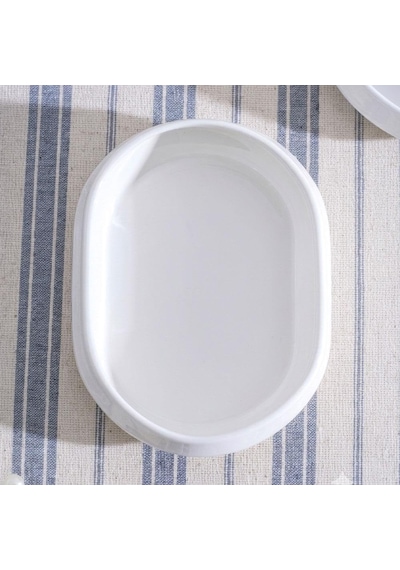 Jea-07401 Rumi 4 Adet Porselen Oval Kayık Sunum Tabak 16 Cm