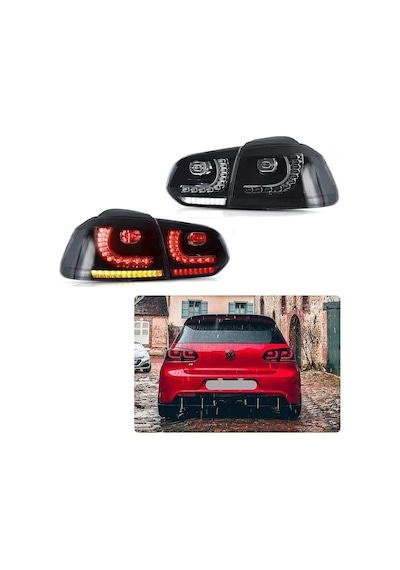 Volkswagen Golf 6 Mk6 R20 Led Stop 2009-2012 Dark Smoke