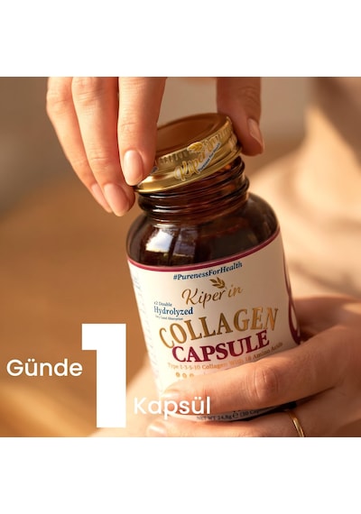Tr Collagen Kapsül 30 Adet, Hidrolize Peptit 500 Mg, Tip 1-3-5-10, C Vitamini, Çinko, D3, Biotin, Selenyum, Hyaluronik