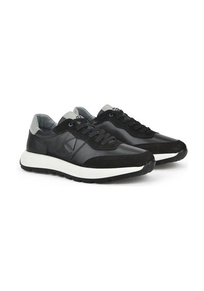 Ziya, Erkek Hakiki Deri Sneaker 1531037z2417 Siyah 1531037z2417 000 Siyah