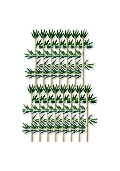 Cihan Çiçekçilik Yapay Yapraklı Dekoratif Bambu Çubuğu 80 Cm 15 Adet Islak Doku Çok Renkli
