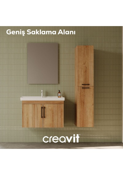 Creavit D20 65 Cm Kapaklı Lavabo Dolabı Everest Melamin Creavit D20 65 Cm Kapaklı Lavabo Dolabı Everest Melamin
