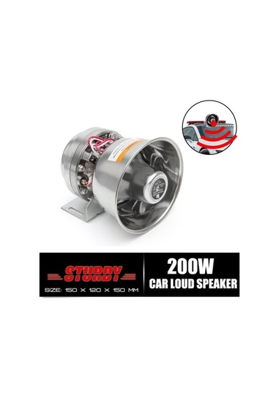 Siren 200w Profesyonel Uzaktan Kumandalı Metal Speaker N11.436