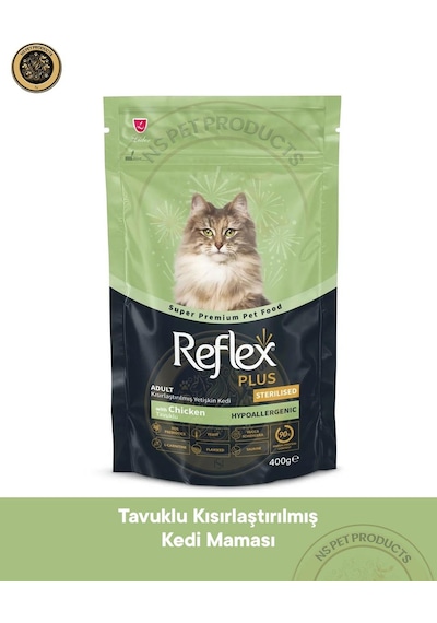 Reflex Plus Hypoallergenic Tavuklu Kısırlaştırılmış Kedi Maması 400gr