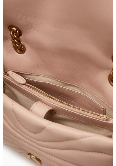 Pinko Kapitone Nappa Love Mini Şişme Çanta, Şık & Çok Yönlü El Çantası Açık Pembe